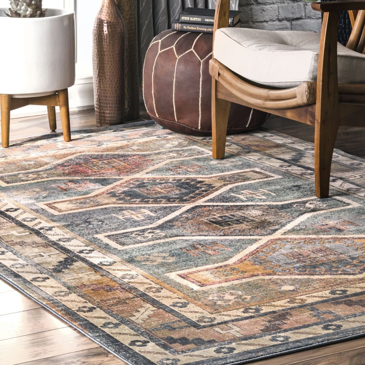 Blue Victoriana Tribal Area Rug | Rugs USA