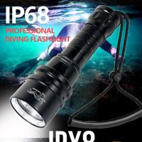 High Power Diving Flashlight IP68 Highest Waterproof Rating Professional Diving Light Powered by 18650 Battery With Hand Rope | AliExpress (US)