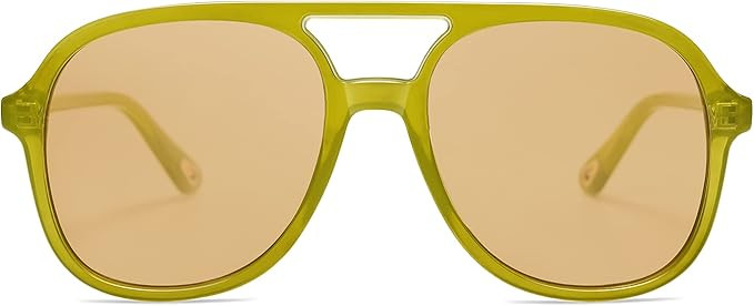 SOJOS Retro Polarized Aviator Sunglasses for Women Men Classic 70s Vintage Trendy Square Aviators | Amazon (US)