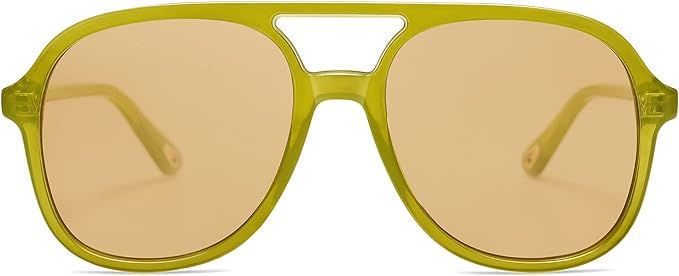 SOJOS Retro Polarized Aviator Sunglasses for Women Men Classic 70s Vintage Trendy Square Aviators... | Amazon (US)