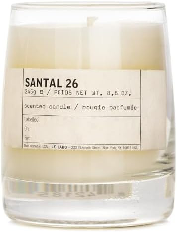 LE LABO Santal 26 Scented Candle 245 Grams 8.6 Ounce Glass jar Boxed Made in USA, Cream | Amazon (US)