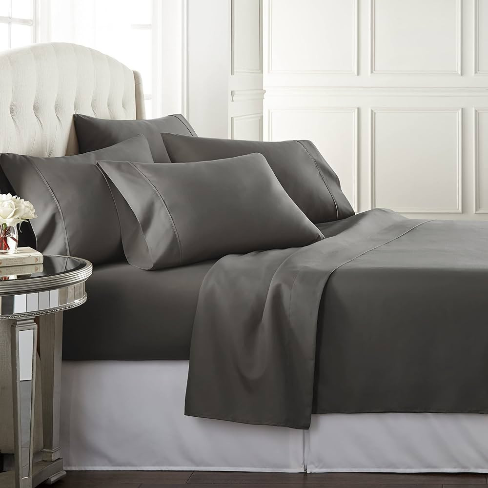 Danjor Linens King Size Sheets Set - 6 Piece Set Including 4 Pillowcases - Deep Pockets - Breatha... | Amazon (US)