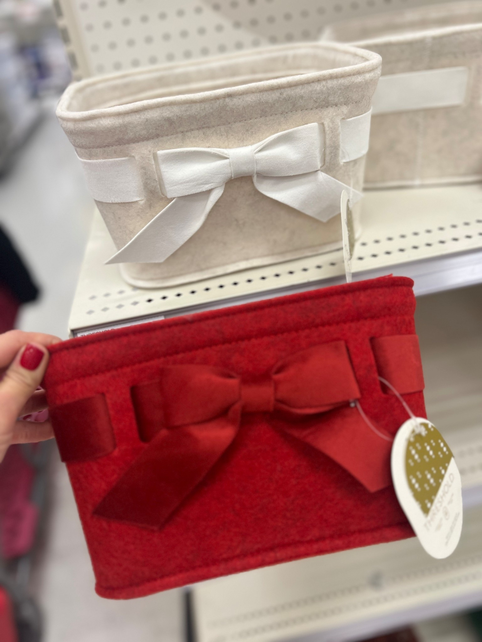 ✨ How cute are these felt bow baskets?! The easiest, sweetest gift idea for teachers or hostess gift!!! 

They come in 3 colors, and I am obsessed!!!!! 

#LTKHoliday #LTKGiftGuide #LTKSeasonal