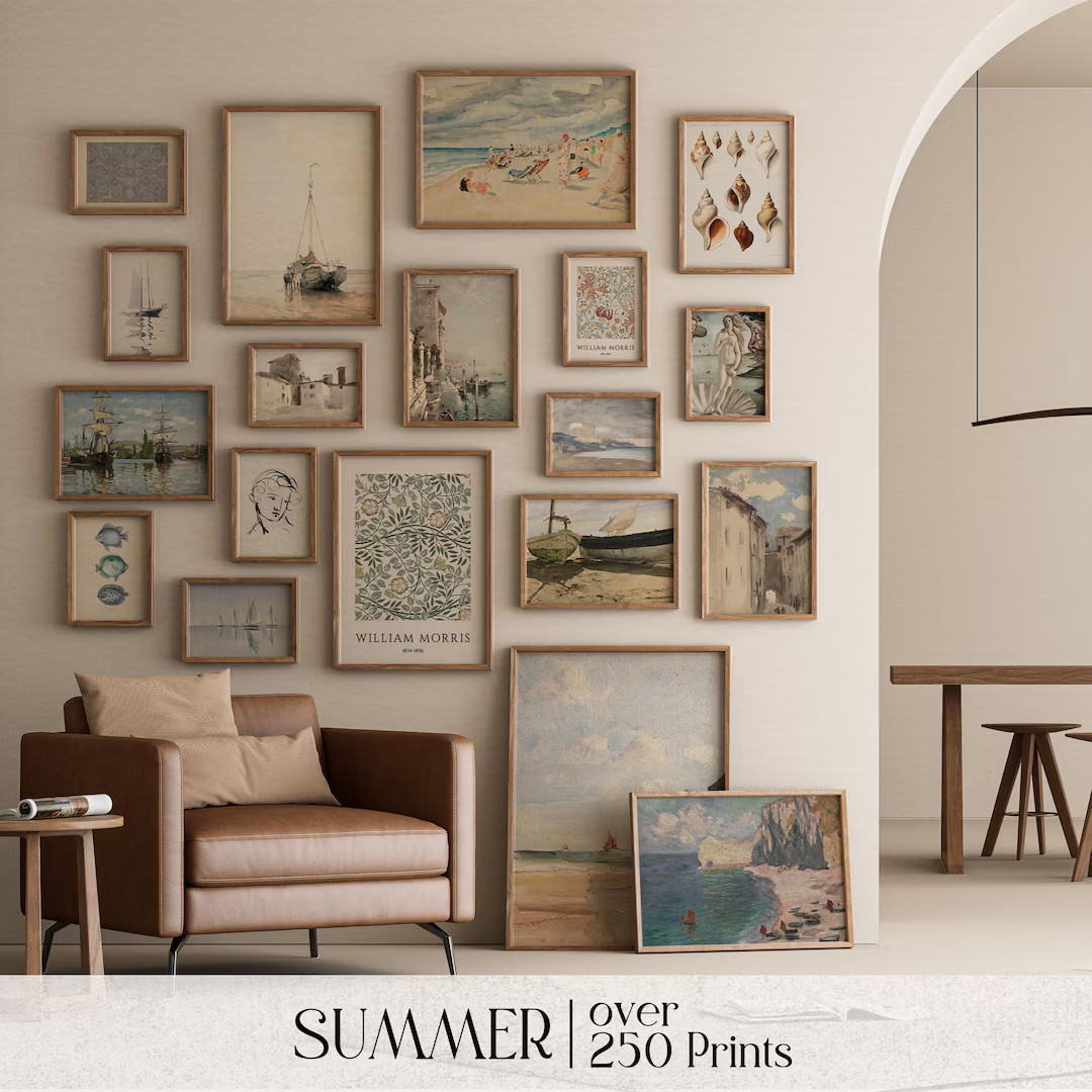 Vintage Summer Prints Bundle - Retro Digital Art, Coastal Nautical Tropical Decor - 800 Antique G... | Etsy (US)