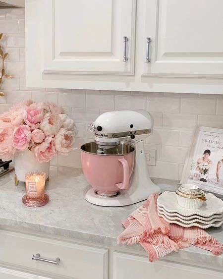 New kitchen accessories perfect for a new year or spring refresh 💗 my pink mixer bowl is in stock and also comes in gold! 

#LTKhome #LTKFind #LTKsalealert