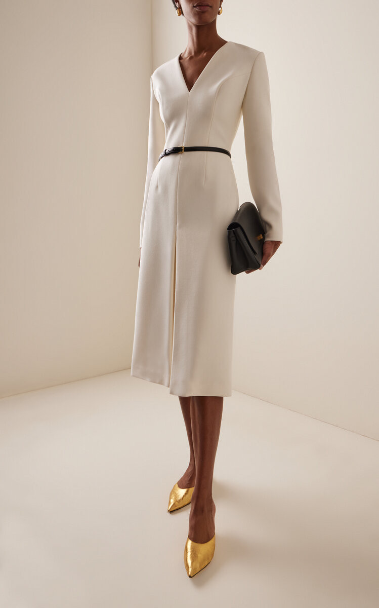 Wool-Crepe Midi Dress | Moda Operandi (Global)