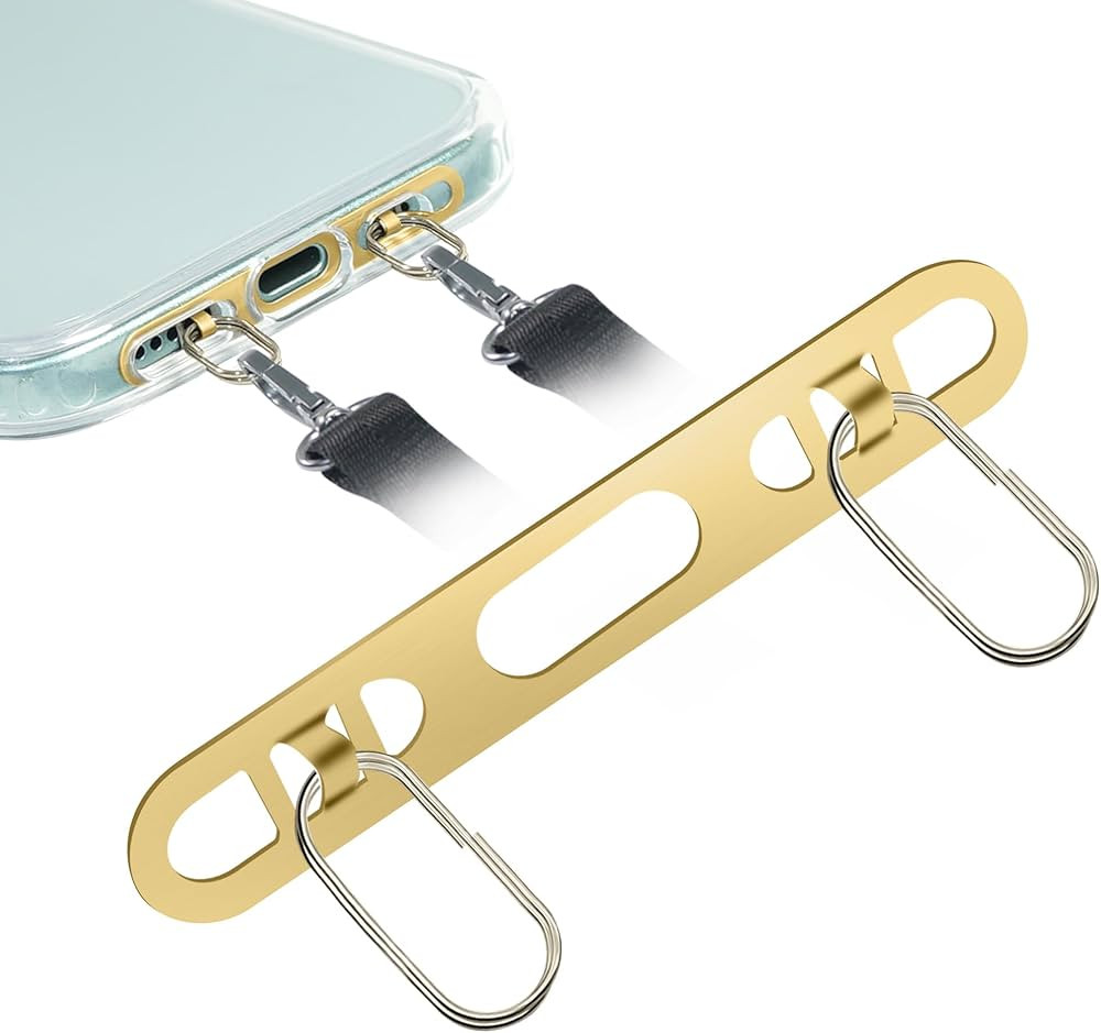 ZXZone iPhone Hang 2 Way Metal Phone Tether Tab, Upgraded Double Buckle Hole Ring Cell Phone Lany... | Amazon (US)