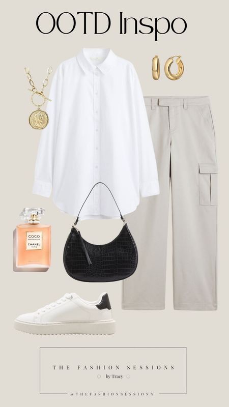Everyday Wear | White Button Down | Cargo Pant | Sneakers

#LTKunder50 #LTKstyletip #LTKFind