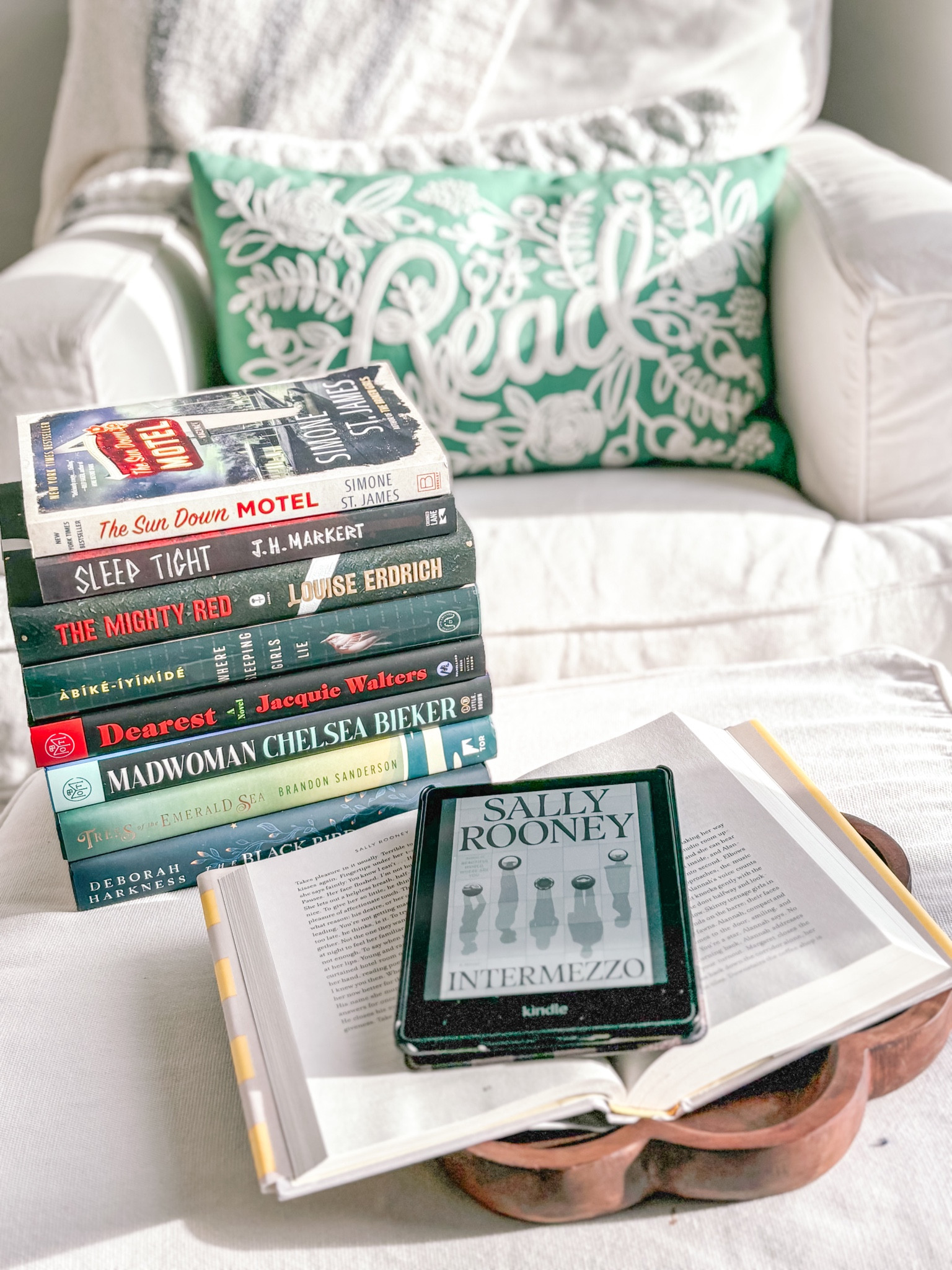 Here’s my stack of fall hopefuls, which will probably change many times, but I’m sticking with it for now…⁣
⁣
🍁Intermezzo⁣
🍁The Sun Down Motel⁣
🍁Sleep Tight⁣
🍁The Mighty Red⁣
🍁Where Sleeping Girls Lie⁣
🍁Dearest⁣
🍁Madwoman⁣
🍁Trees of the Emerald Sea⁣
🍁The Blackbird Oracle⁣
⁣
You can follow me on Goodreads where I always add books I’m reading, reviews, and books I want to read.⁣
⁣


#LTKHome #LTKGiftGuide #LTKFindsUnder50