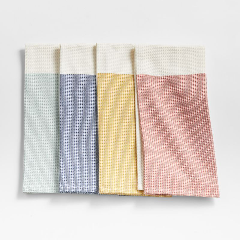 Maeve Dipped Dish Towels, Set of 4 + Reviews | Crate & Barrel | Crate & Barrel