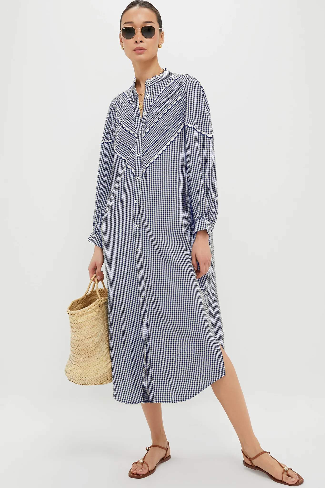 Navy Gingham Jolene Dress | Tuckernuck (US)