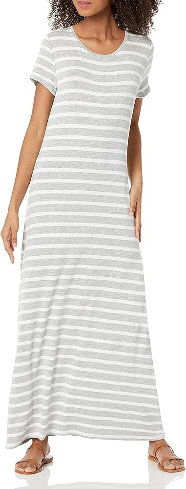 Amazon Essentials Women's Short-Sleeve Maxi Dress, Flowy | Amazon (US)