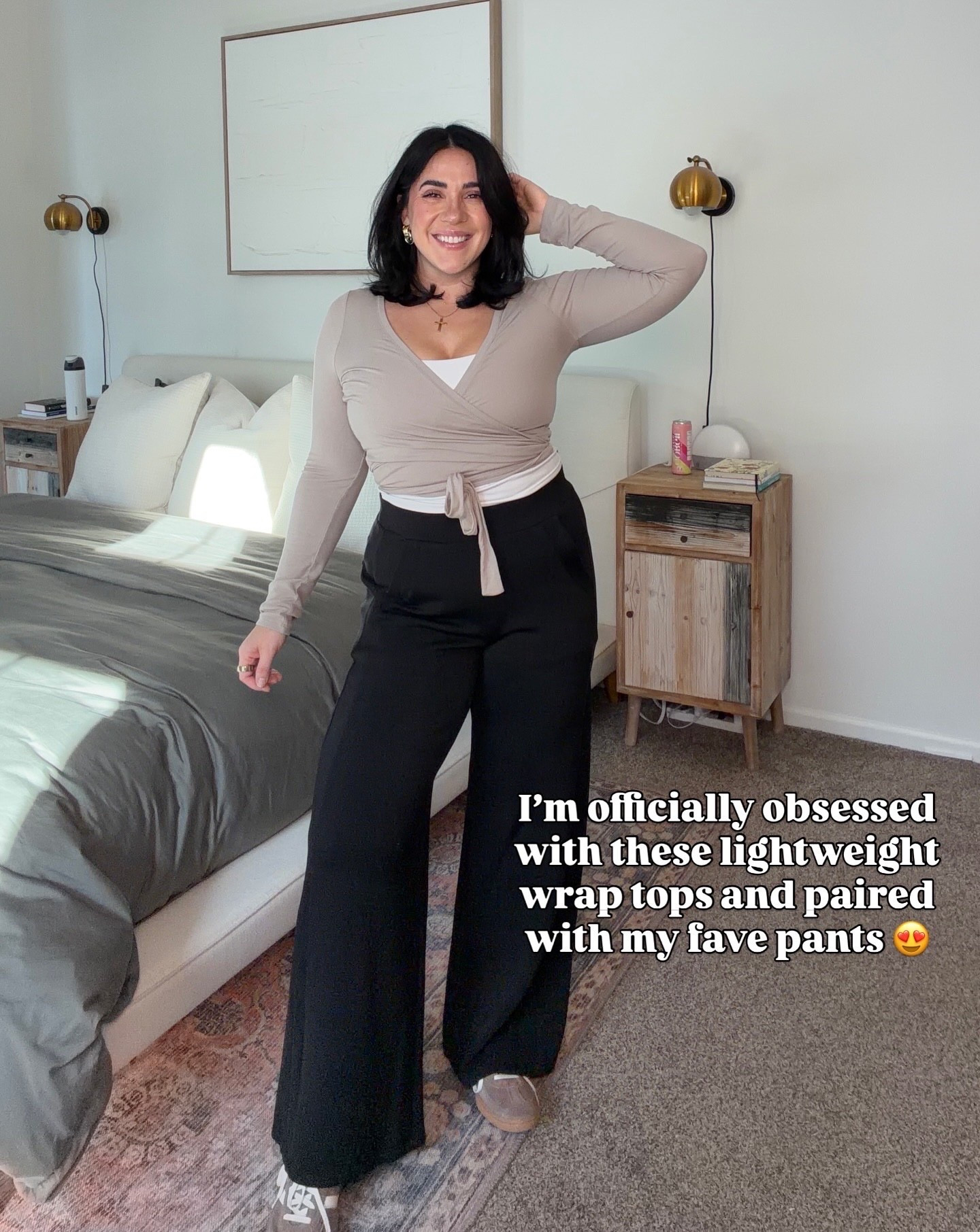 The cutest casual sporty look, I'm in love with the wrap tops. Pants are a dream. 

Size L in both - could do M in pants too

#LTKActive #LTKMidsize #LTKgrwm