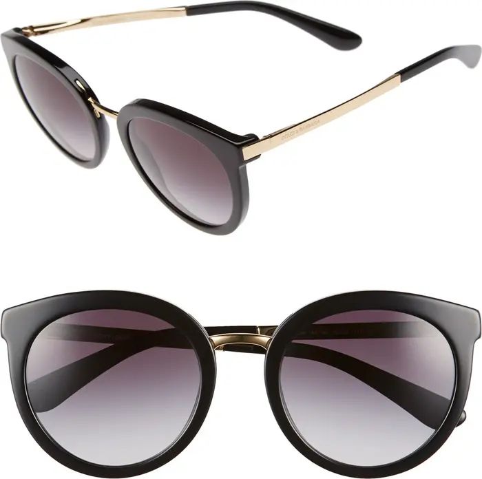 DOLCE&GABBANA 52mm Round Sunglasses | Nordstrom | Nordstrom