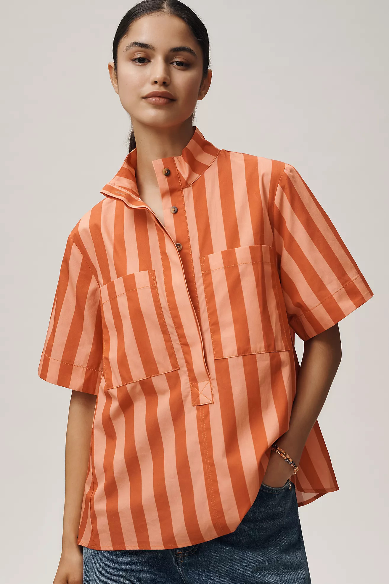 Jeannie Popover Swing Top by Maeve | Anthropologie (US)