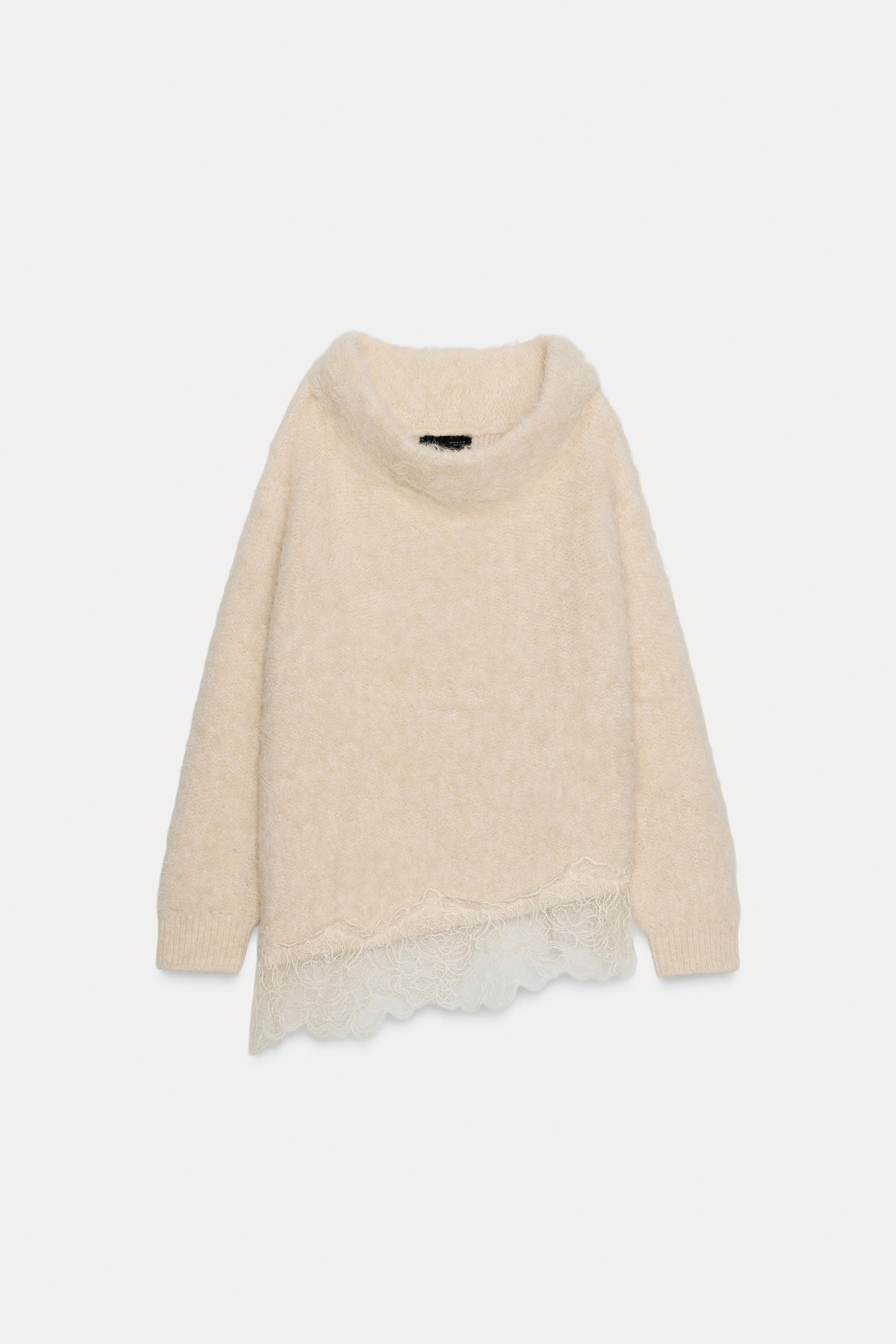 COMBINATION LACE KNIT JUMPER | Zara US