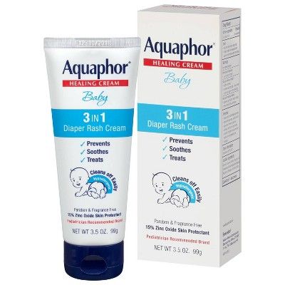 Aquaphor Baby 3-in-1 Diaper Rash Cream - Prevents, Soothes, and Treats - 3.5oz. Tube | Target