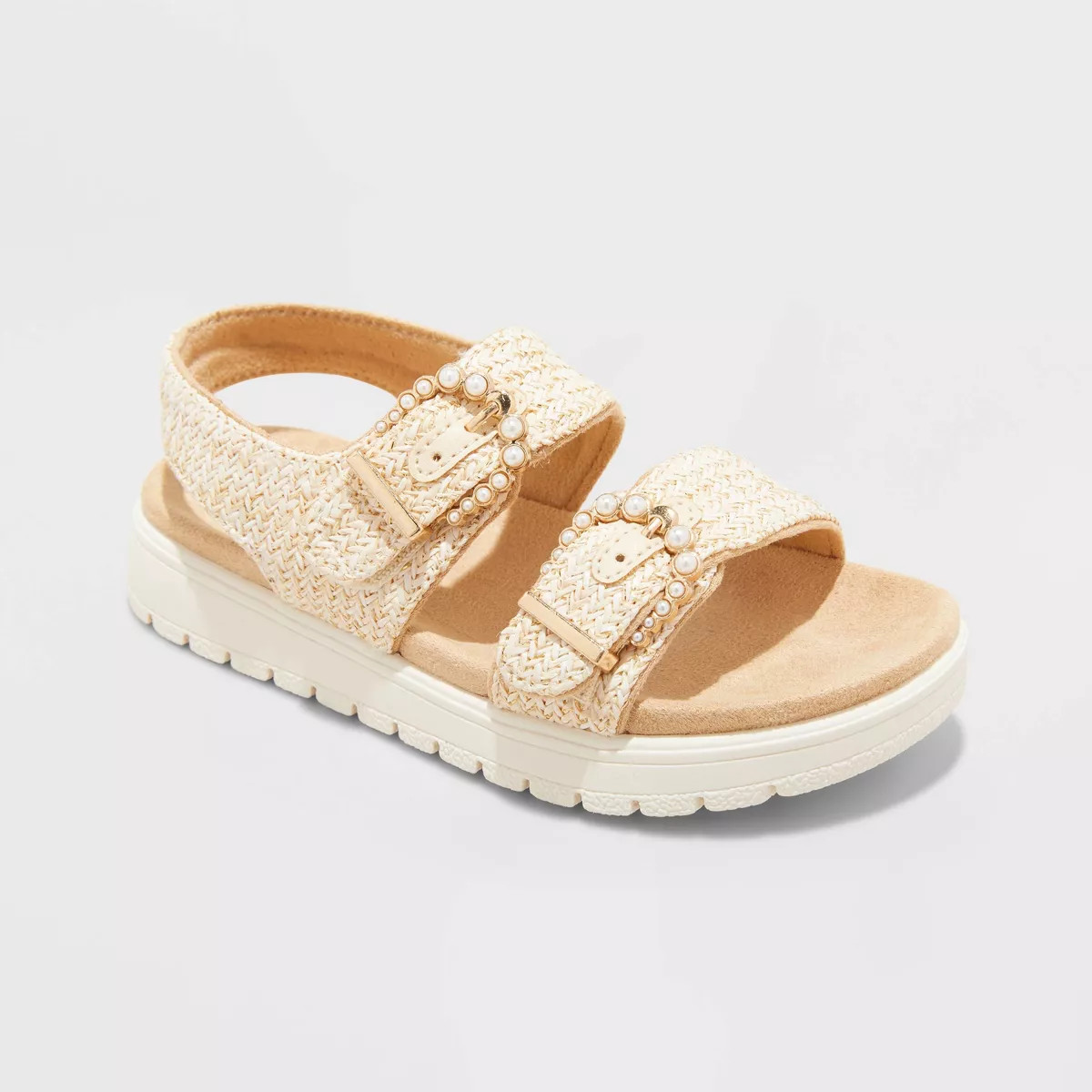 Toddler Sequerah Footbed Sandals - Cat & Jack™ Beige | Target