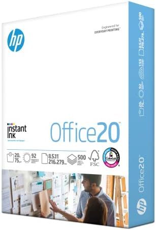 HP Printer Paper | 8.5x11 Paper |Office 20 lb | 1 Ream - 500 Sheets | 92 Bright | Made in USA - FSC  | Amazon (US)