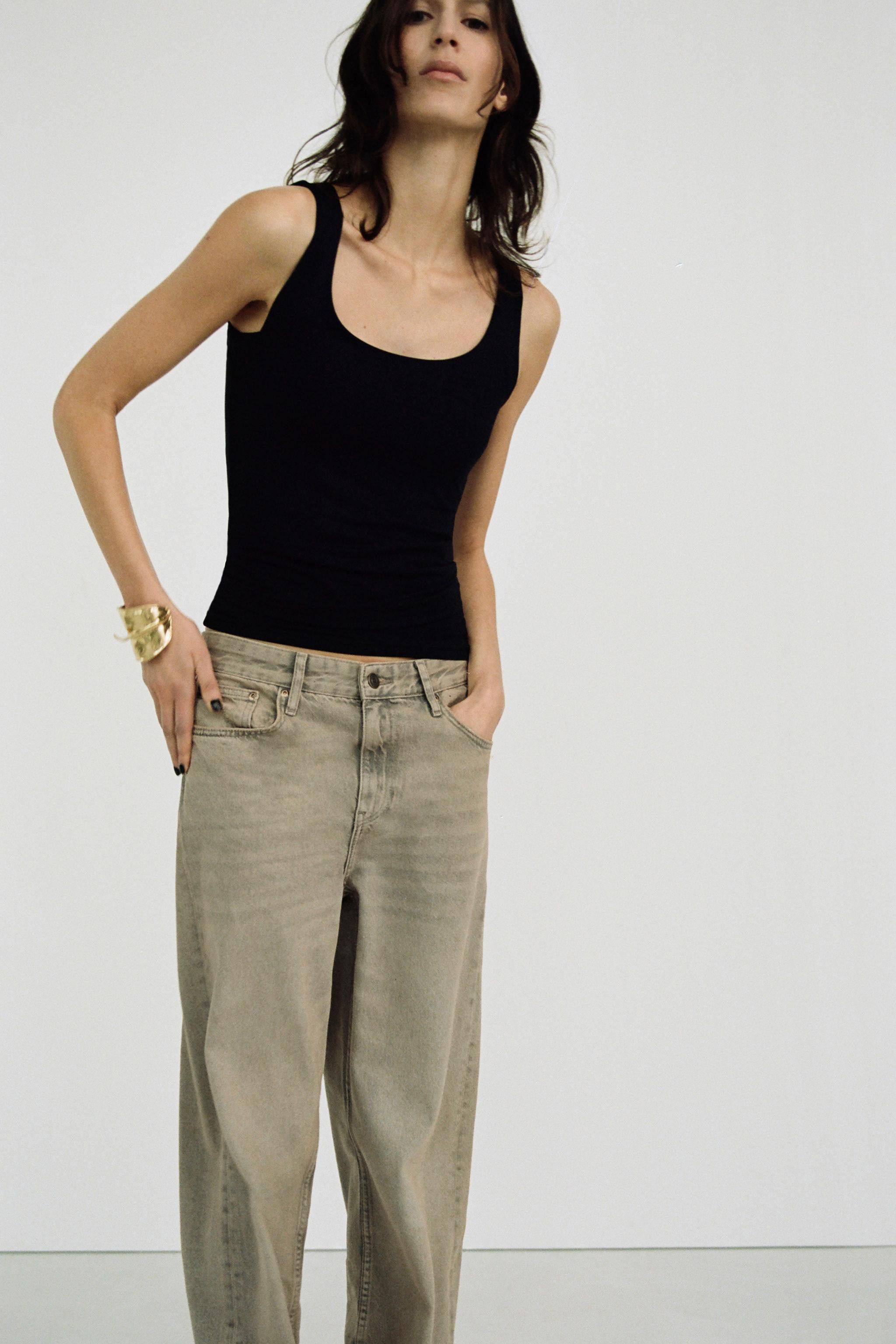 WIDE STRAP POLYAMIDE T-SHIRT | Zara UK