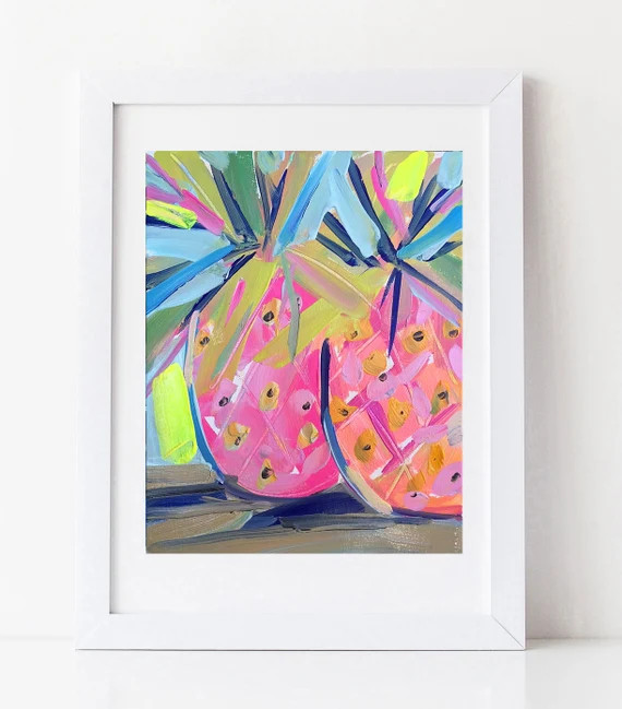 PRINT on Paper or Canvas, "Funky Fruit" | Etsy (US)
