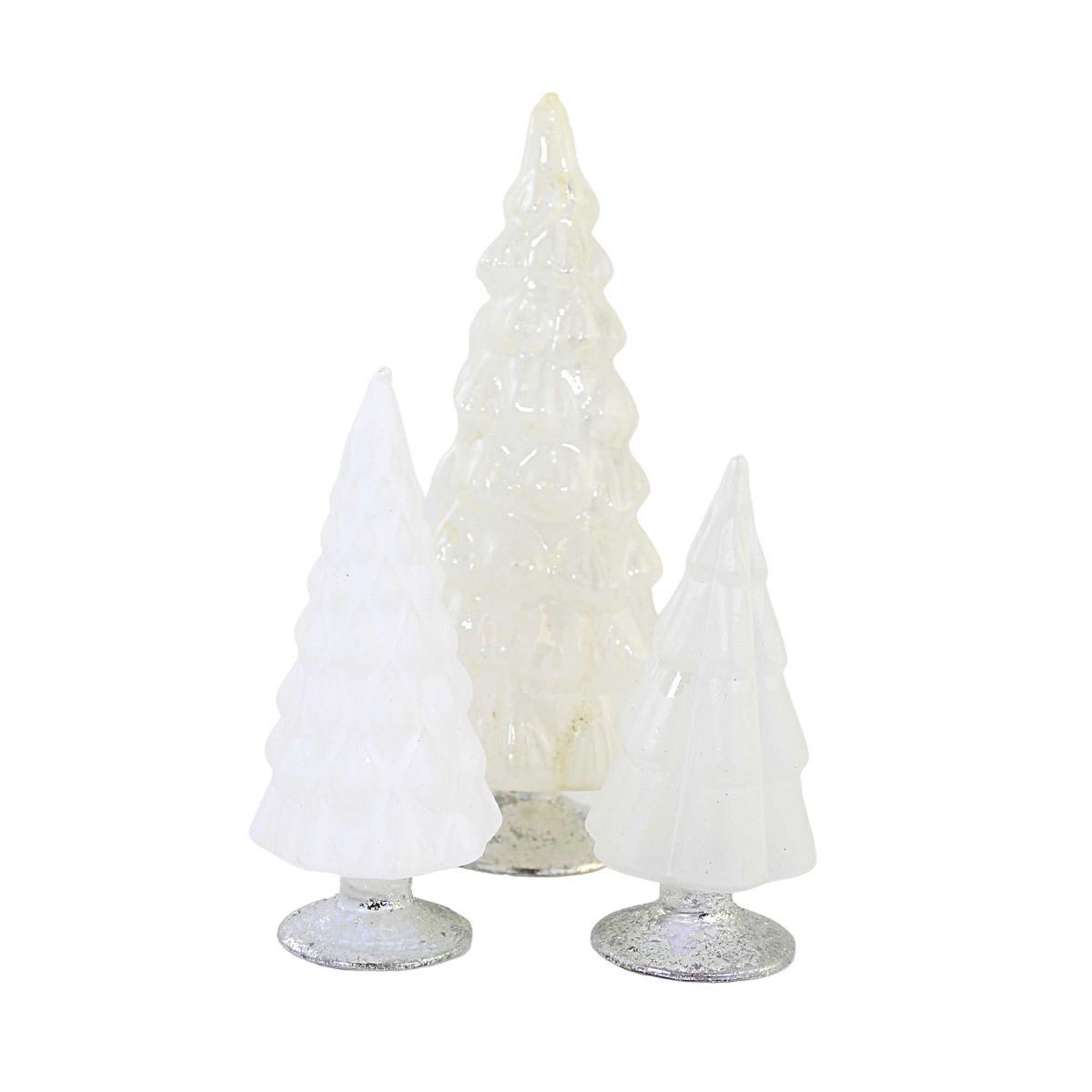 Christmas 7.0" Small White Hue Trees Wedding Decor Mantle Cody Foster  -  Decorative Sculptures | Target