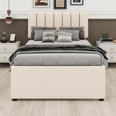 Upholstered Platform Bed With Trundle | Wayfair North America