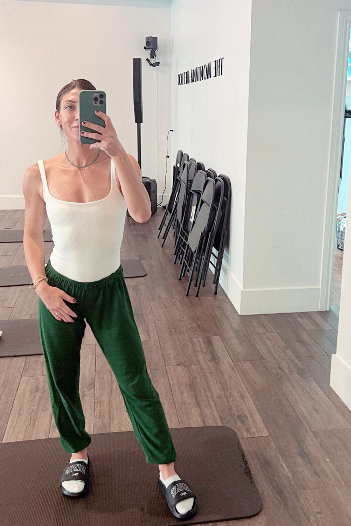 Update: love the white bodysuit as much as the black, and I got the slides too :)

#LTKfitness #LTKActive #LTKshoecrush