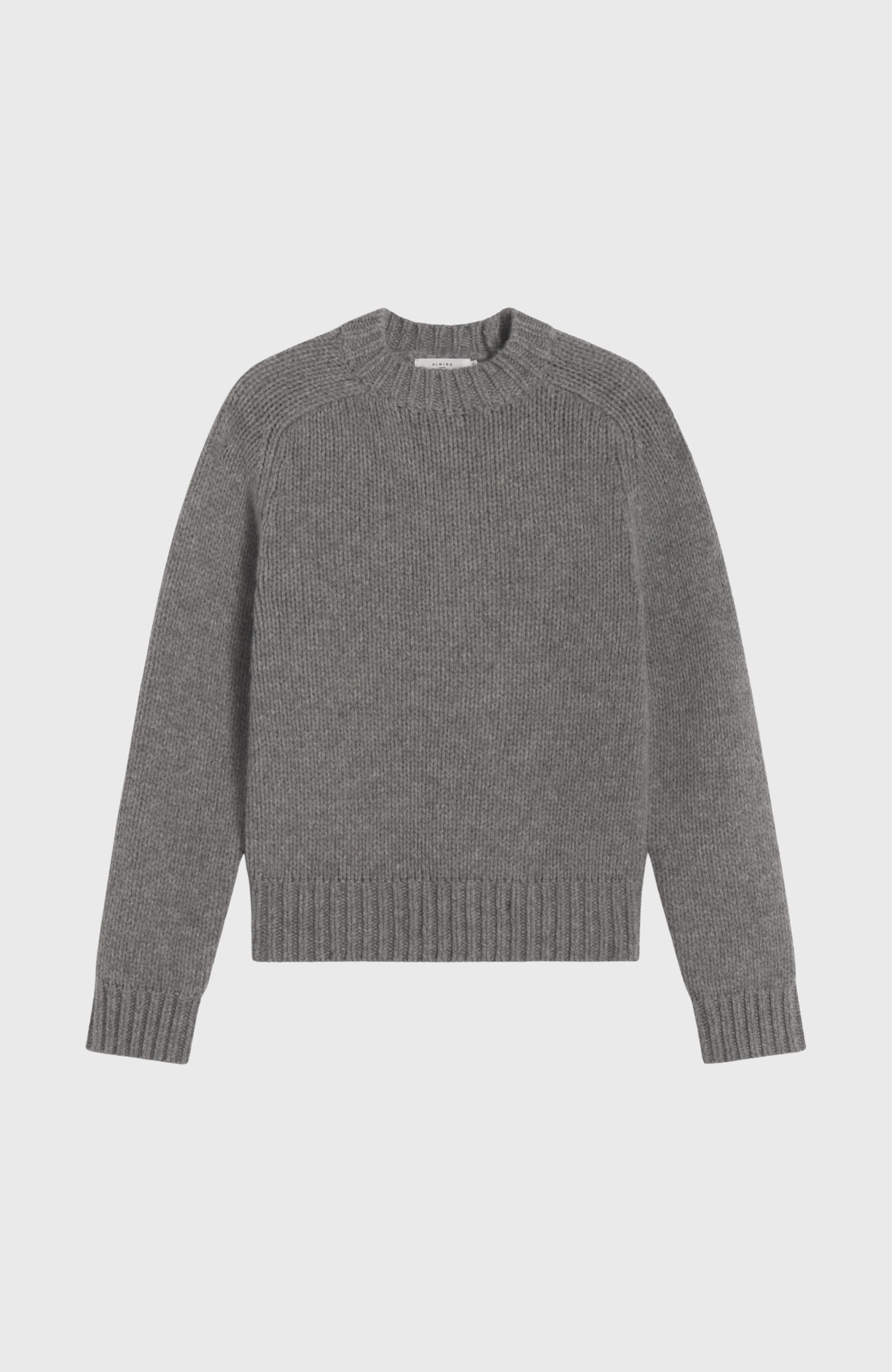Knit Wool Crewneck Sweater | Almina Concept