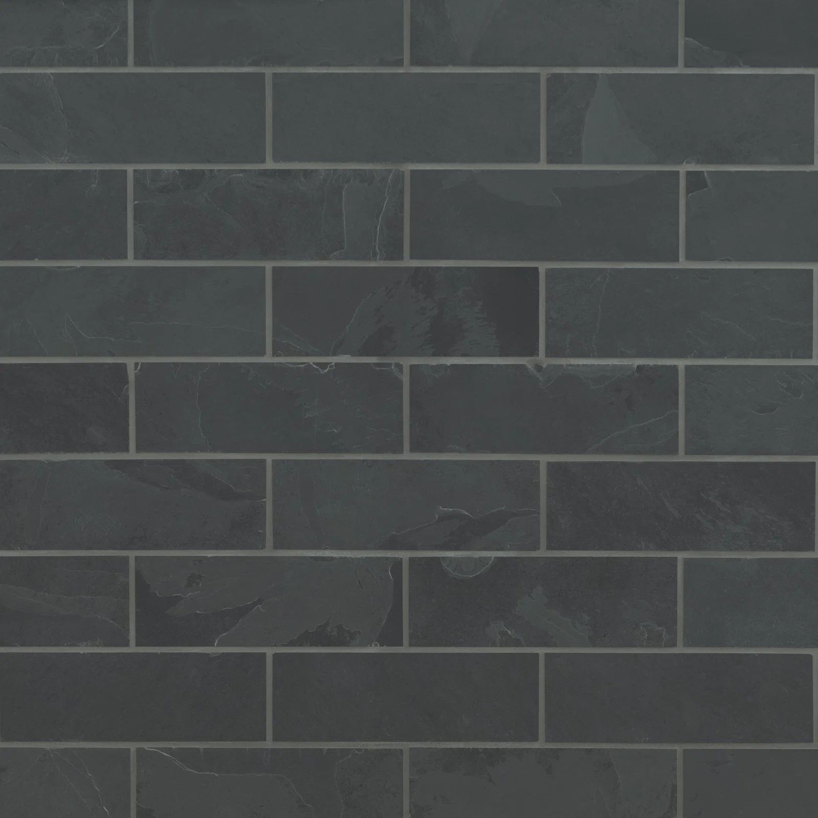 Montauk Black 4" x 12" Gauged Slate Floor and Wall Tile | Wayfair North America
