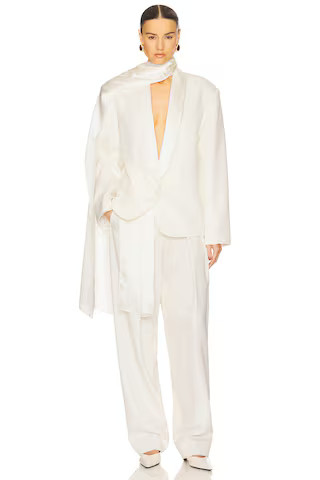 Helsa The Shawl in Silk Lyocell in Cream from Revolve.com | Revolve Clothing (Global)