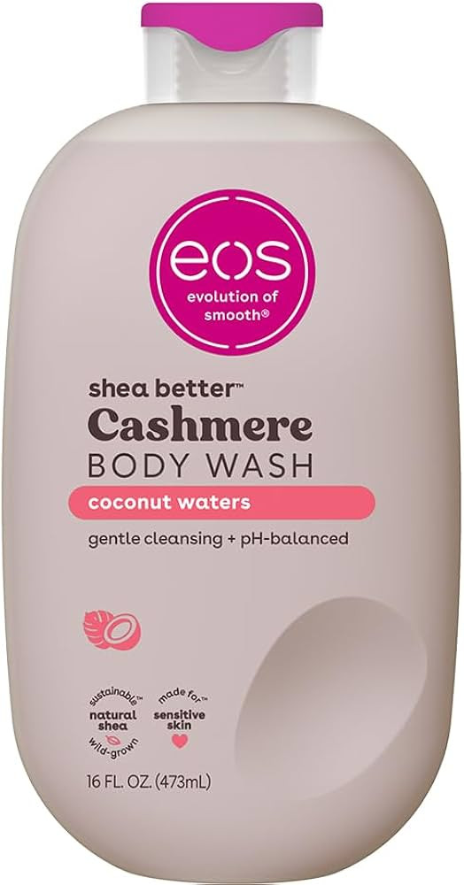 eos Shea Better Cashmere Body Wash, Coconut Waters, Moisturizing, pH Balanced Body Wash, Creamy G... | Amazon (US)