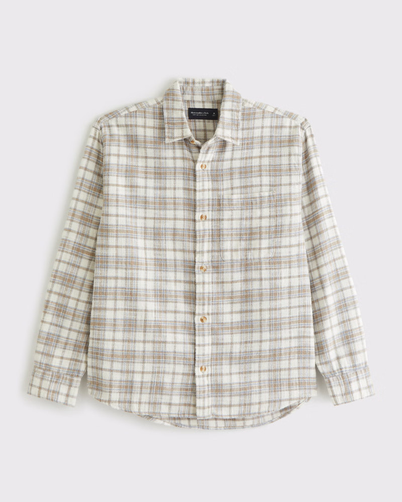 Men's Slub Flannel | Men's Tops | Abercrombie.com | Abercrombie & Fitch (US)
