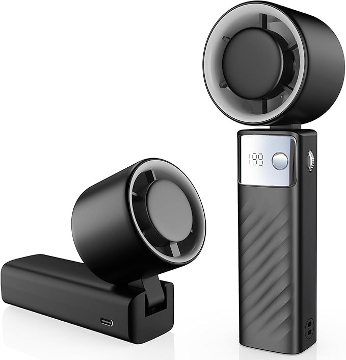 YOSHENMO Portable Handheld Turbo Fan - Foldable Mini Fan with Air Turbo Tech, 1-199 Speed Adjustm... | Amazon (US)