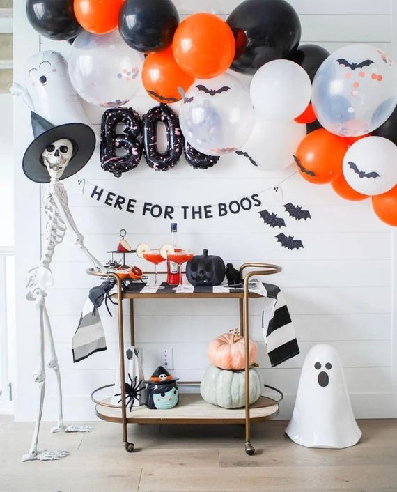 Here For The Boos Banner | Ghost Banner | Hey Boo | Halloween Banner | Halloween Sign | Ghost Gar... | Etsy (US)