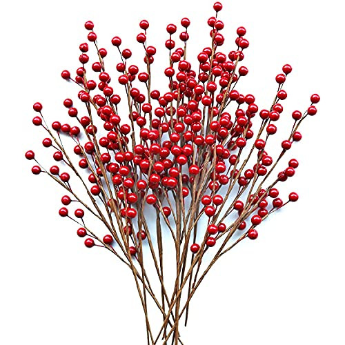 Amazon.com: Customer reviews: WangLaap 12 Pcs Artificial Red Berries Stems 13.5" Waterproof B... | Amazon (US)
