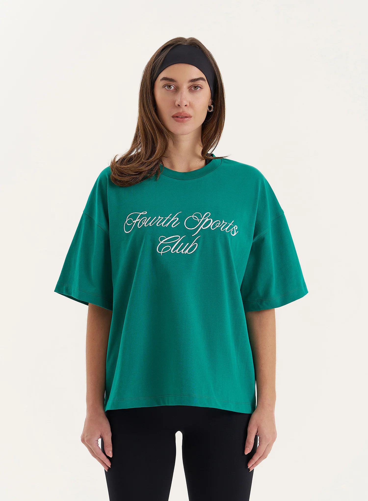 Green Sports Club Slogan Oversized T-Shirt- Estelle | 4th & Reckless