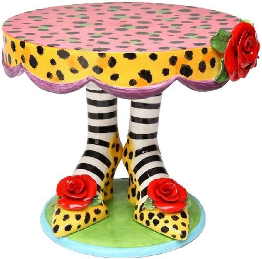 Appletree 10-Inch Sugar High Social by Babs Ceramic Cake Stand,Pink | Amazon (US)