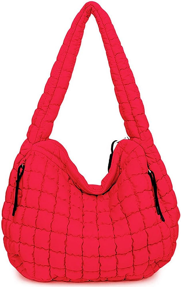 Puffer Tote, Quilted Puffer Hobo Bag, Lightweight Puffy Quilted Shoulder Bag for Work, Gym, Trave... | Amazon (US)