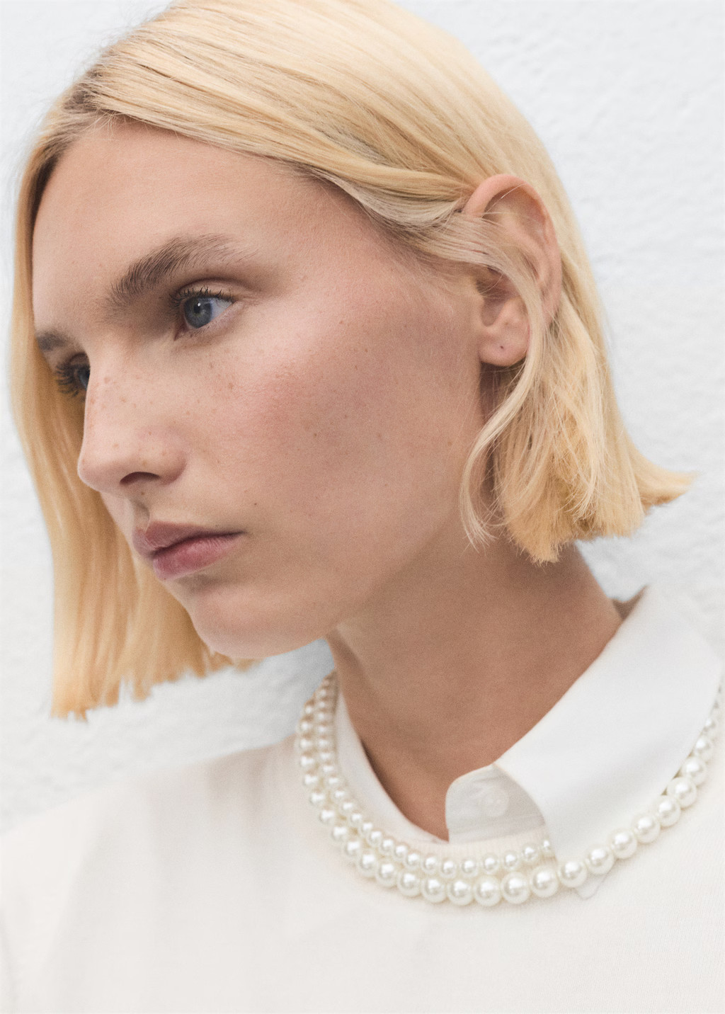 Double pearl crystal necklace | Mango (US/MX/AU)