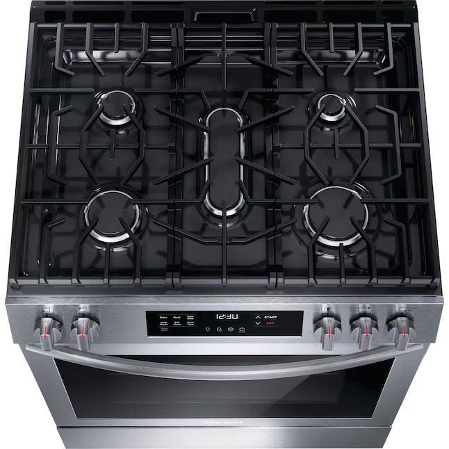 Frigidaire 30-in 5 Burners 5.1-cu ft Self-cleaning Convection Oven Slide-in Natural Gas Range (St... | Lowe's