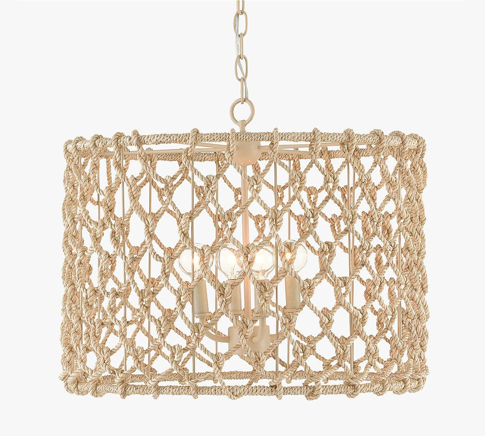 Cason Woven Drum Chandelier | Pottery Barn (US)