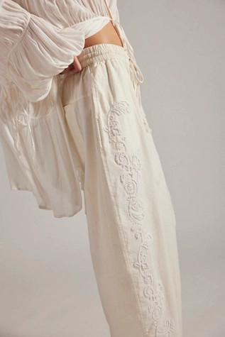 Lex Embroidered Pull-On Barrel Pants | Free People (Global - UK&FR Excluded)