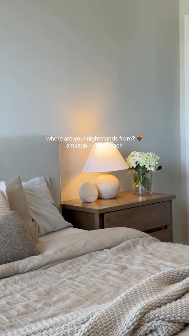 I love my oversized nightstands 😍 these are
from Amazon and they’re $152 each right now 🔗 in bio. comment “SHOP” and I’ll send you the 🔗

#bedroom #bedroominspo #bedroomdecor