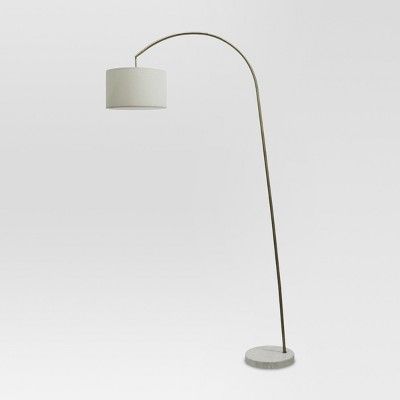 Shaded Arc with Marble Base Floor Lamp Brass - Project 62™ | Target