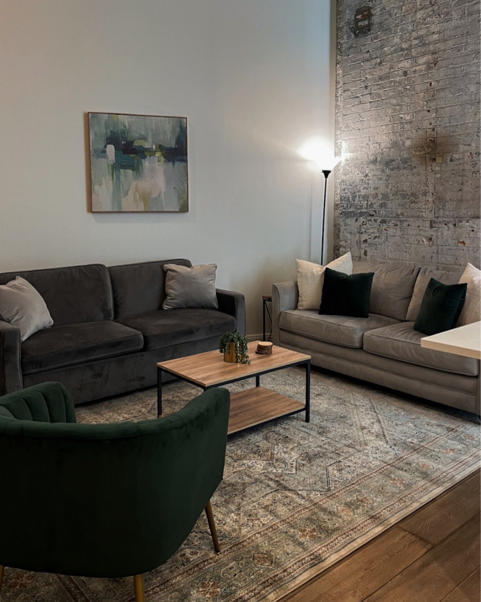 Green accent decor! Affordable living room design for our Airbnb!

#LTKunder100 #LTKstyletip #LTKhome