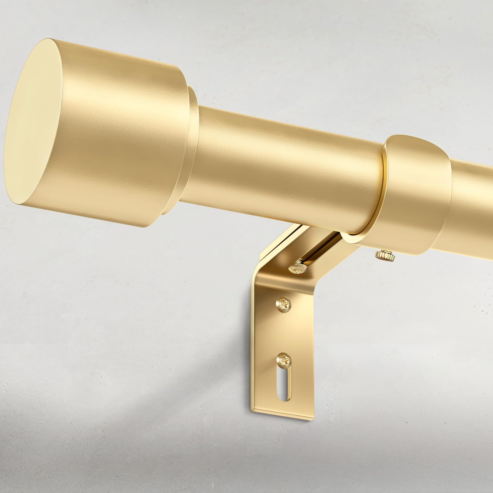 GEEBOBO Gold Curtain Rods for Windows 120 to 240 Inch, 1 Inch Extra Long Heavy Duty Easy Install ... | Amazon (US)
