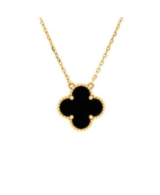 Vintage Alhambra Pendant Necklace 18K Gold and Onyx | Bloomingdale's (US)
