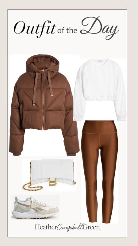 Athletes your outfit of the day. A perfect puffer, jacket, leggings, and sneakers 

#LTKstyletip #LTKSeasonal #LTKHoliday