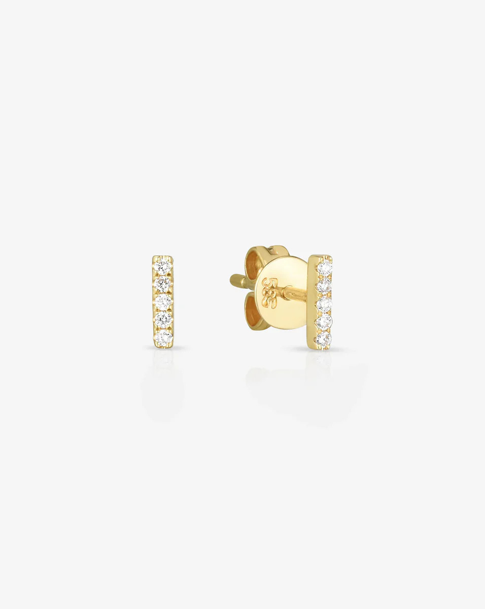 Petite Diamond Line Studs | Ring Concierge